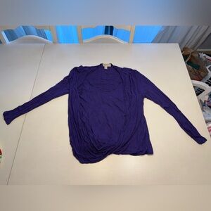 Michael Kors Rich Purple Long Sleeve Top